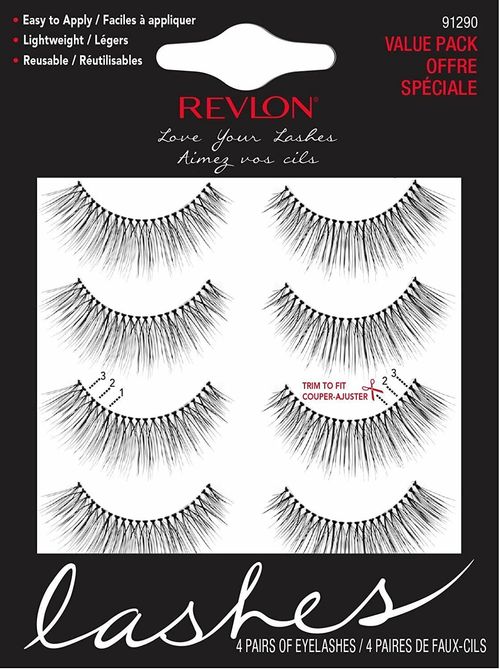 Revlon Beyond Natural Lashes, Lengthening, 91290, Pack of 4,