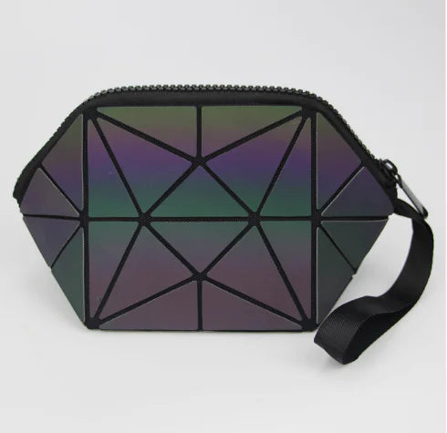 Geometric Cosmetic Bag for Women - Lightweight Travel Organizer