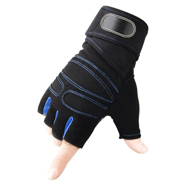 Non-Slip Gym Gloves with Adjustable Wrist Closures