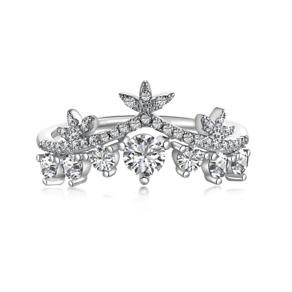 Luxury S925 Sterling Silver Ring in Korean Style