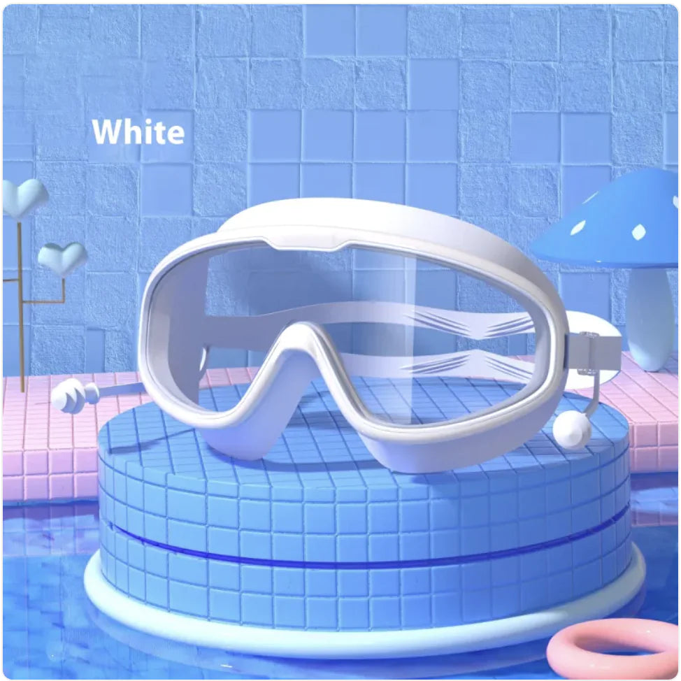 Large Waterproof Anti-Fog Swim Goggles