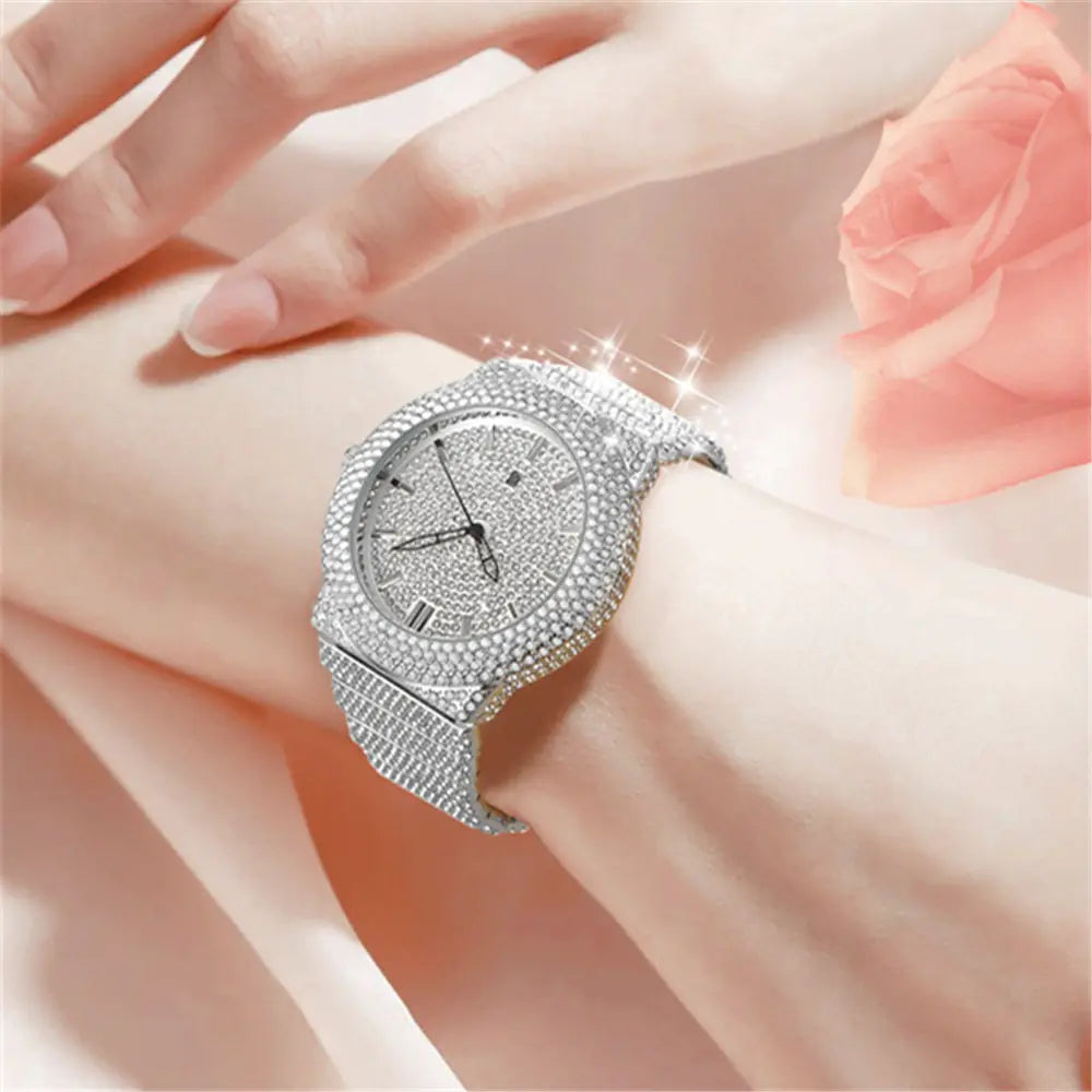 Men's Diamond Quartz Calendar Watch