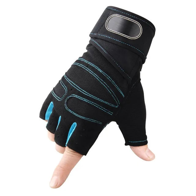 Non-Slip Gym Gloves with Adjustable Wrist Closures