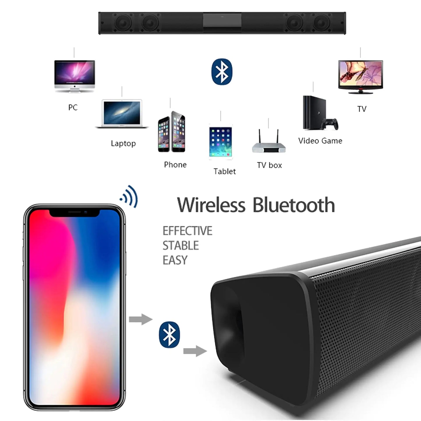 Luxury Home Theater Wireless Sound Bar