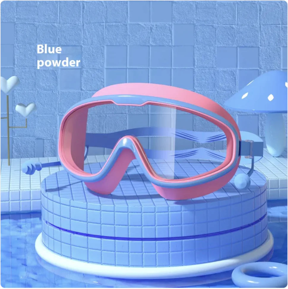 Large Waterproof Anti-Fog Swim Goggles