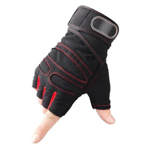 Non-Slip Gym Gloves with Adjustable Wrist Closures