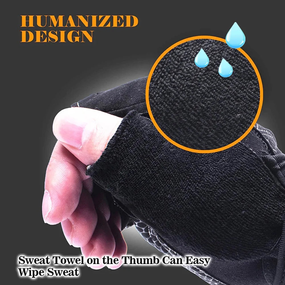 Non-Slip Gym Gloves with Adjustable Wrist Closures