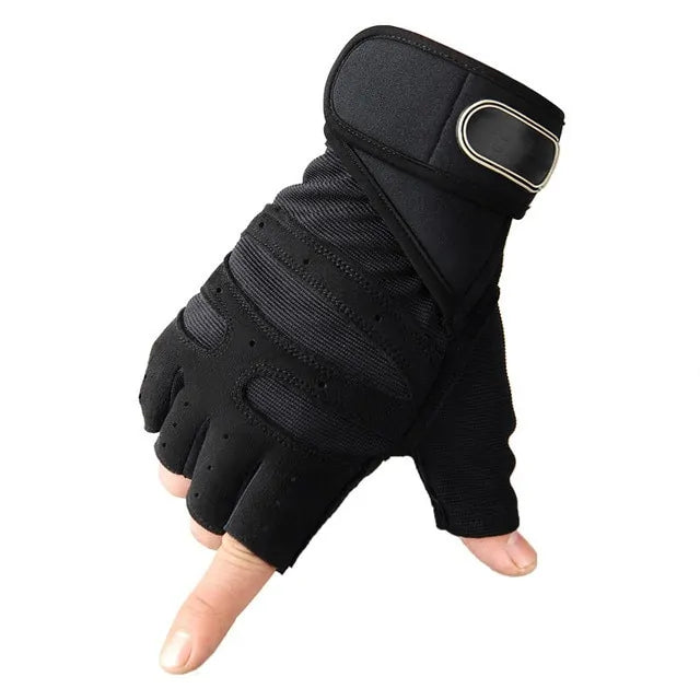 Non-Slip Gym Gloves with Adjustable Wrist Closures