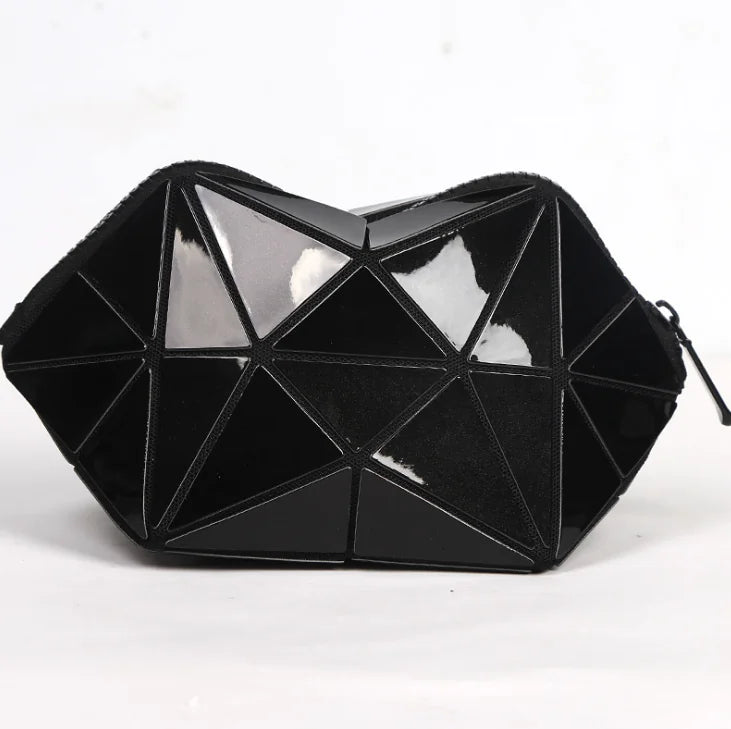 Geometric Cosmetic Bag for Women - Lightweight Travel Organizer
