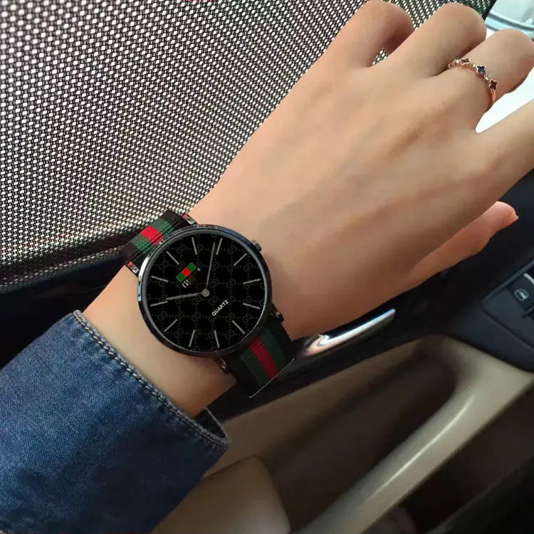 Modern British Style Couples' Canvas Watch