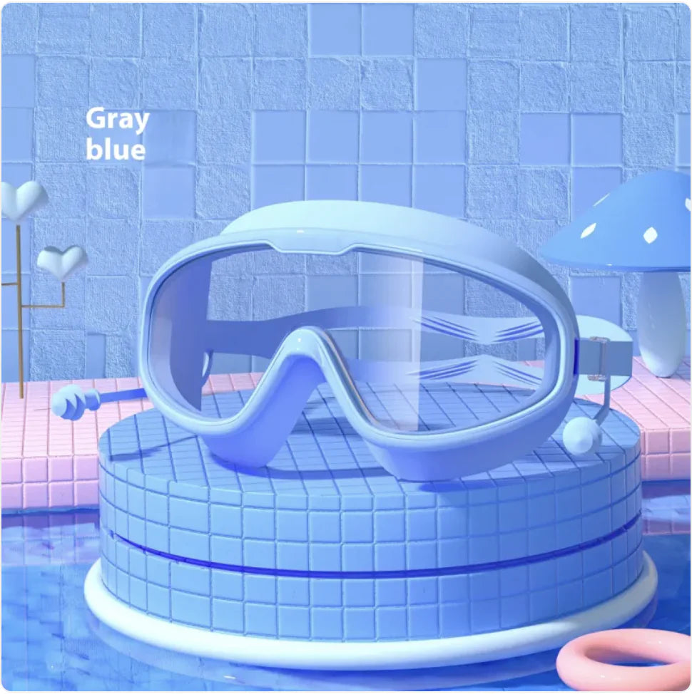 Large Waterproof Anti-Fog Swim Goggles