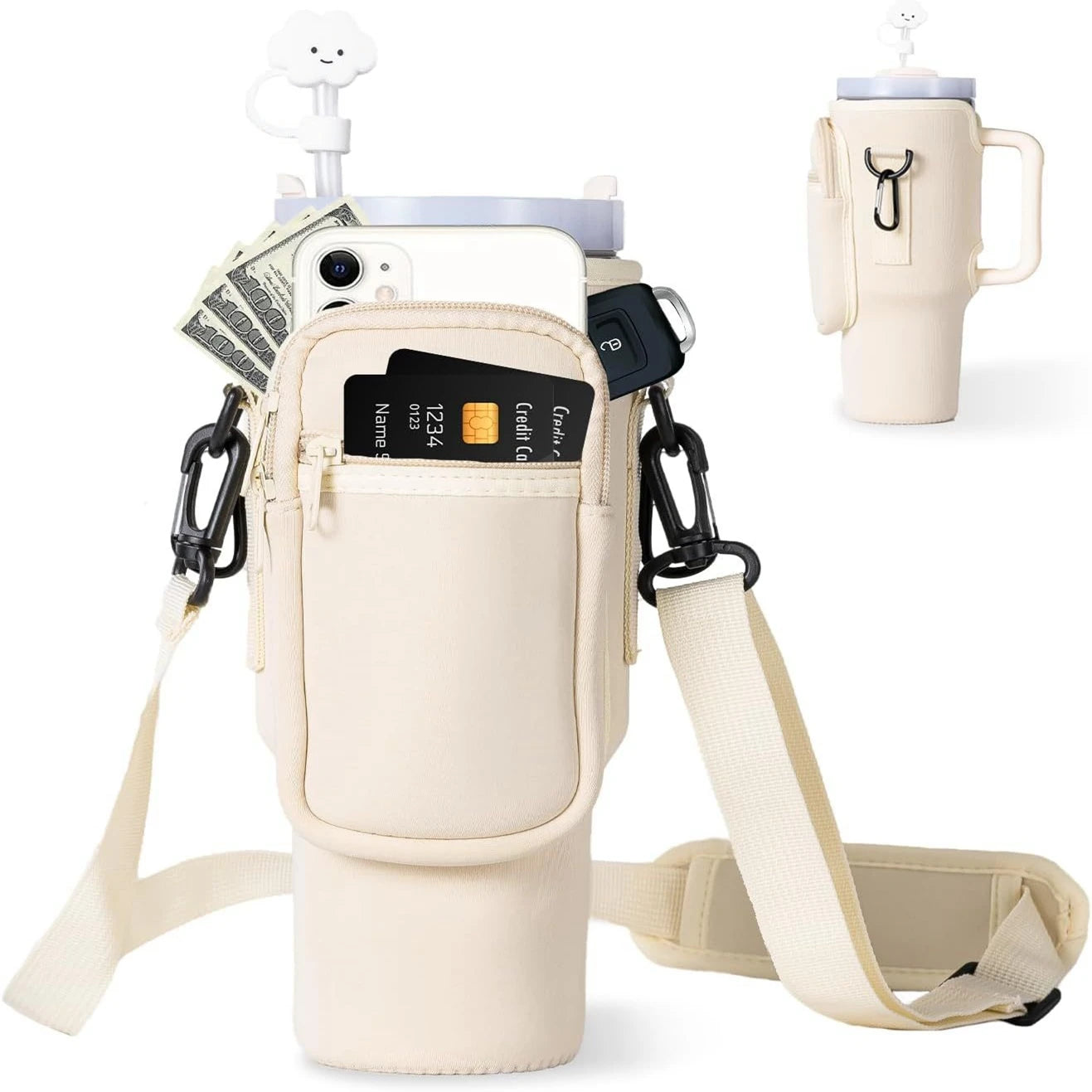 Water Bottle With Carrier Bag
