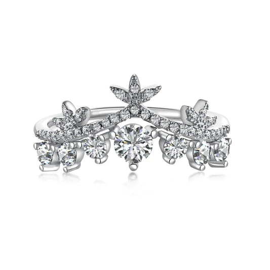 Luxury S925 Sterling Silver Ring in Korean Style