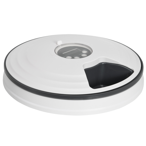 Automatic Pet Feeder w/ Digital Timer Six-Meal Food Dispenser Trays White