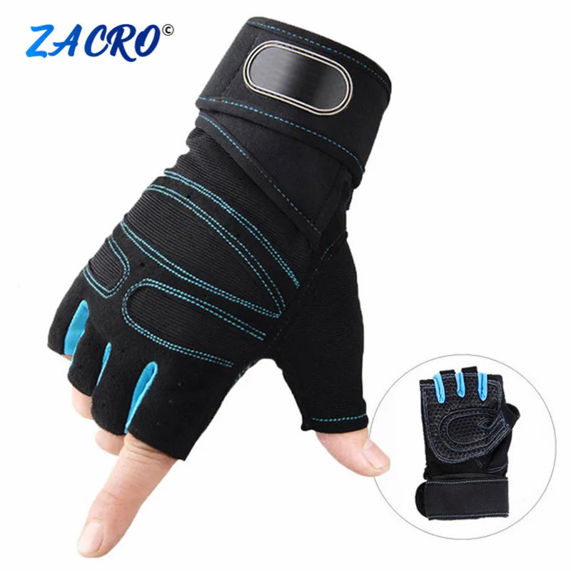 Non-Slip Gym Gloves with Adjustable Wrist Closures