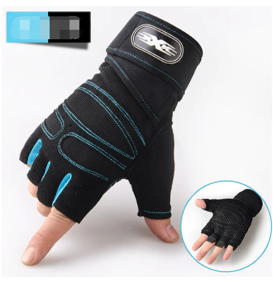 Non-Slip Gym Gloves with Adjustable Wrist Closures